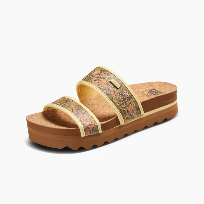 Women Reef Sandals Cushion Vista Hi Banana Cork