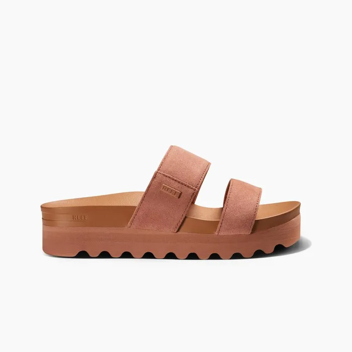 Women Reef Sandals Cushion Vista Hi Cork Suede