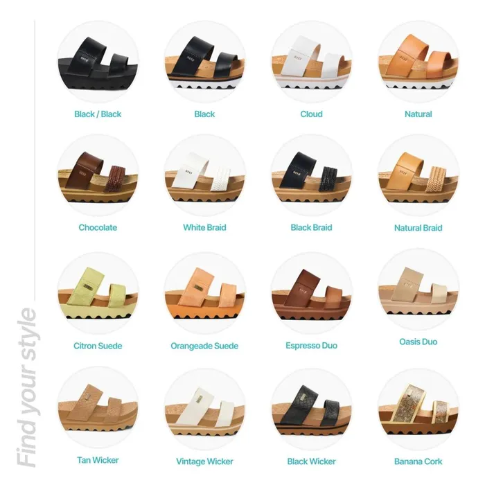 Women Reef Sandals Cushion Vista Hi Natural Duo Women Reef Sandals Cushion Vista Hi Natural Duo