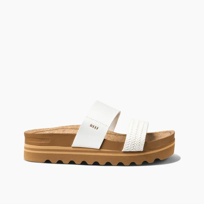 Women Reef Sandals Cushion Vista Hi White Braid