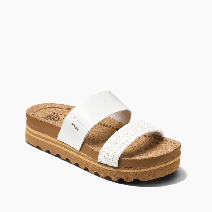 Women Reef Sandals Cushion Vista Hi White Braid