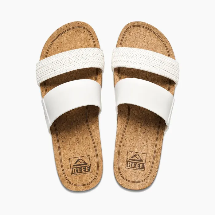 Women Reef Sandals Cushion Vista Hi White Braid