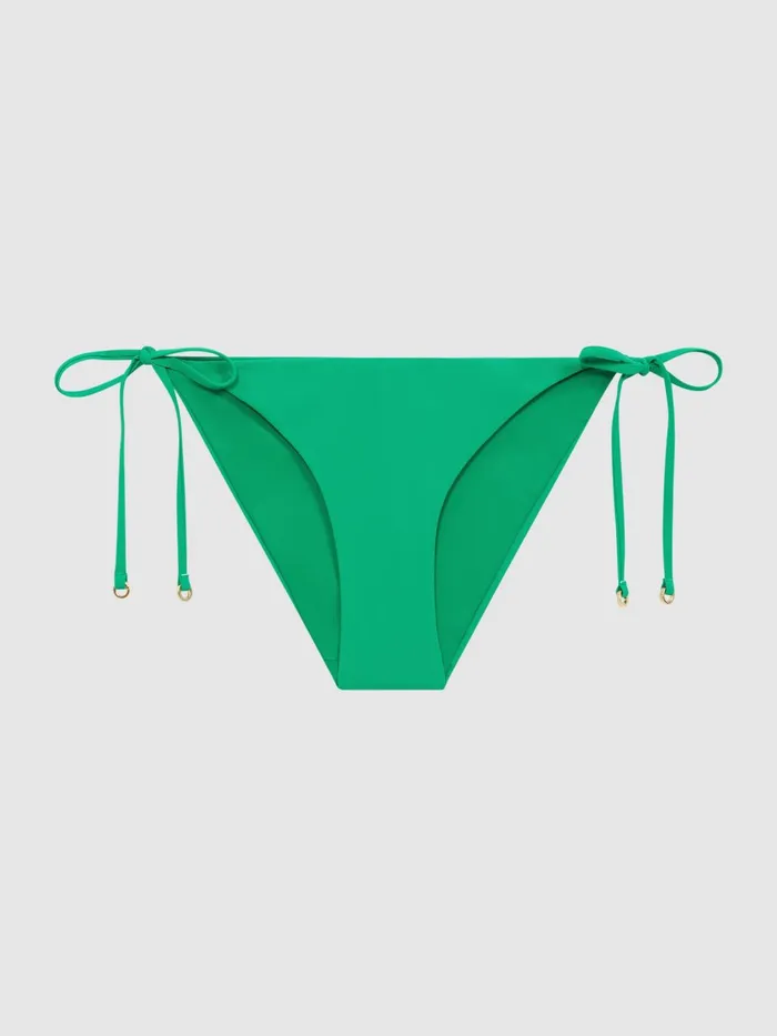 Women Ripley Tie Side Bikini Bottom Bright Coral Reiss Swimwear