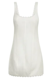 Women Rose Cotton Corset Mini Dress 8211 White White Meshki Mini Dresses