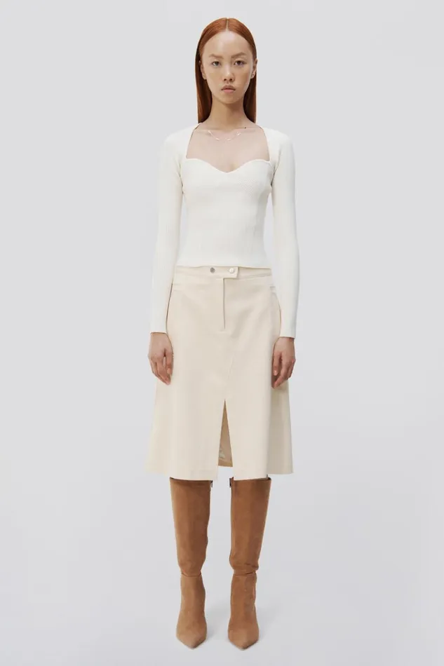 Women Roseline Skirt Eggshell Jonathan Simkhai Pants and Bottoms