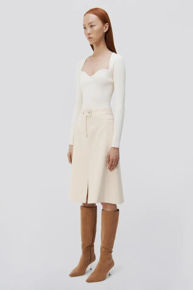 Women Roseline Skirt Eggshell Jonathan Simkhai Pants and Bottoms
