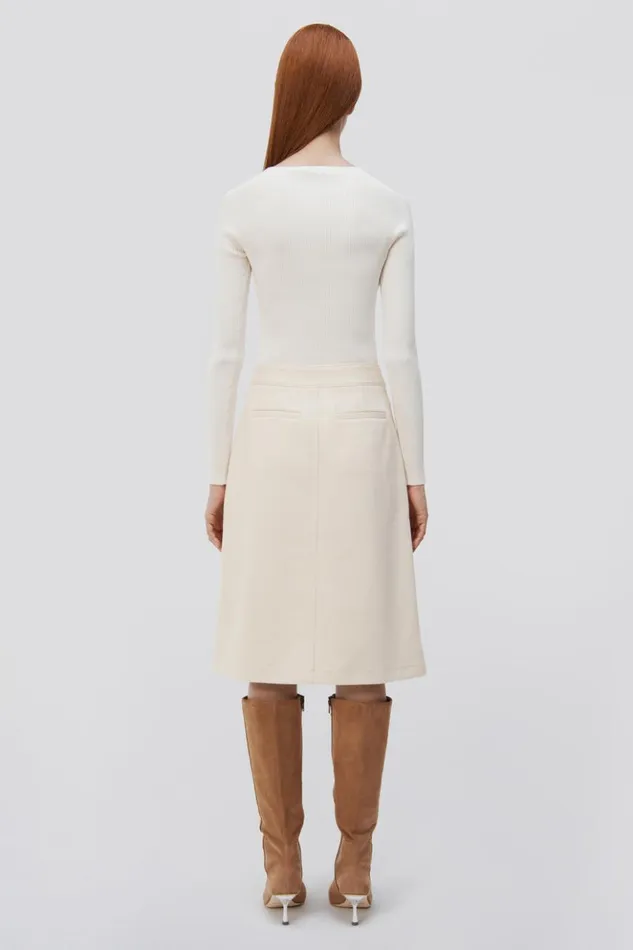 Women Roseline Skirt Eggshell Jonathan Simkhai Pants and Bottoms