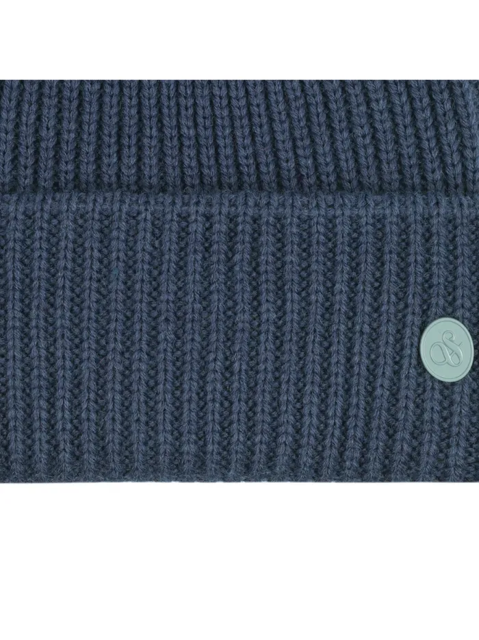 Women SandS RIVET CUFF BEANIE Navy Scotch and Soda Hats Scarves and Gloves