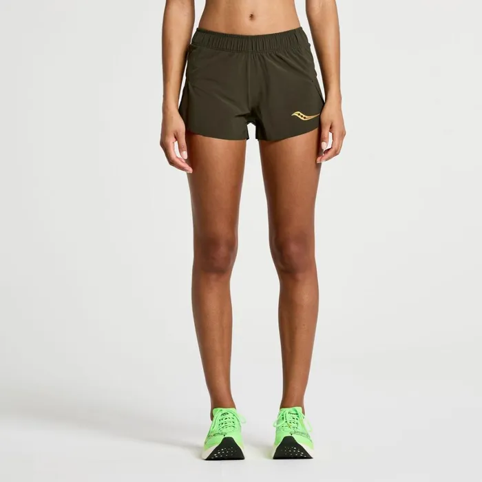 Women Saucony Bottoms Elite Split Short Umbra