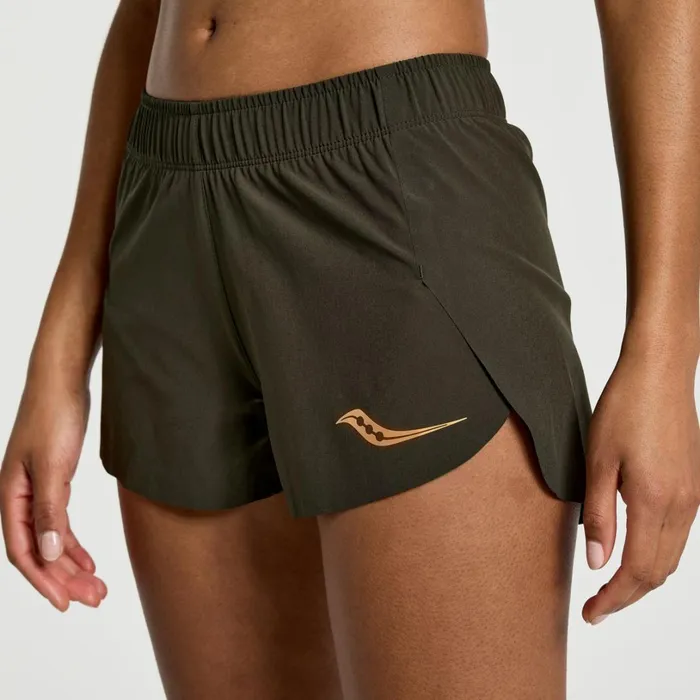 Women Saucony Bottoms Elite Split Short Umbra