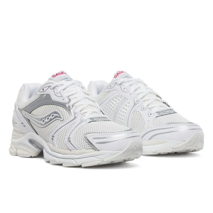 Women Saucony Lifestyle Progrid Triumph 4 Heritage Whitesilver
