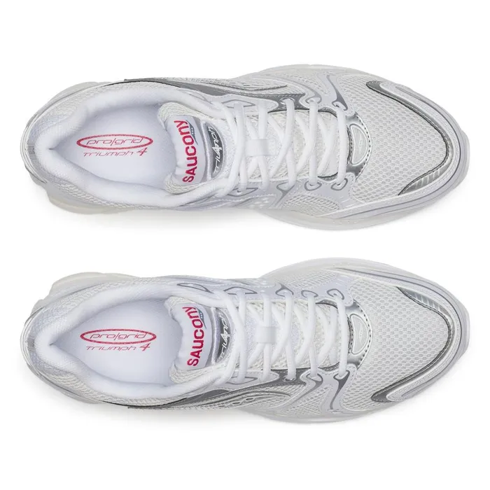 Women Saucony Lifestyle Progrid Triumph 4 Heritage Whitesilver