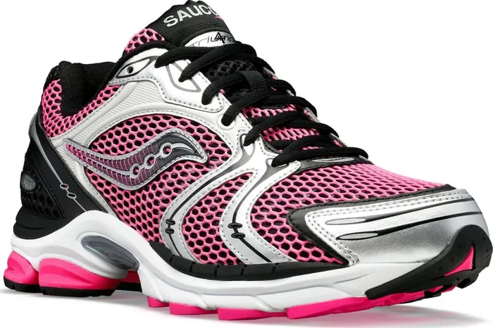 Women Saucony Lifestyle Progrid Triumph 4 Pinksilver