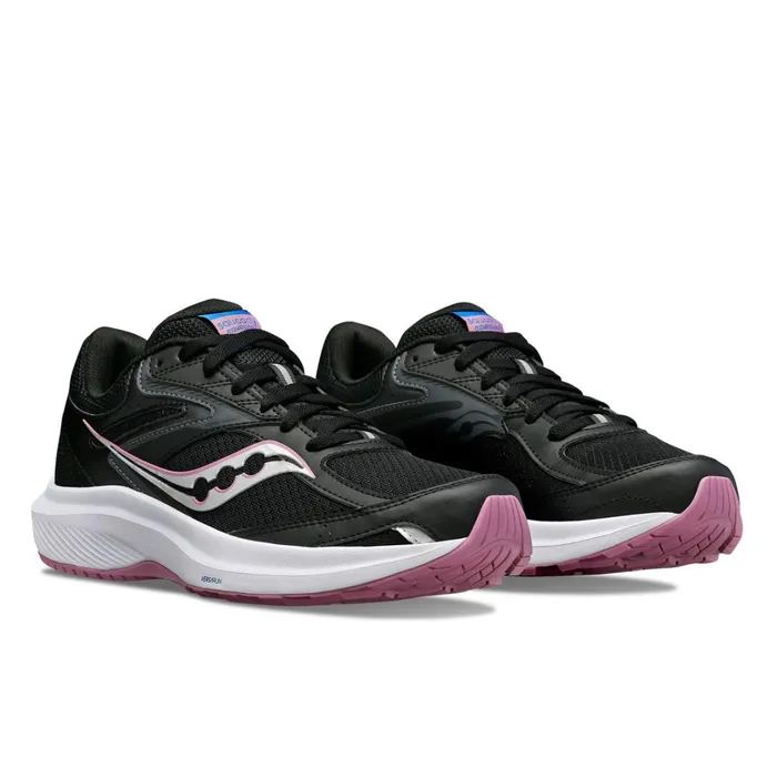 Women Saucony Running Cohesion 17 Wide Blackorchid