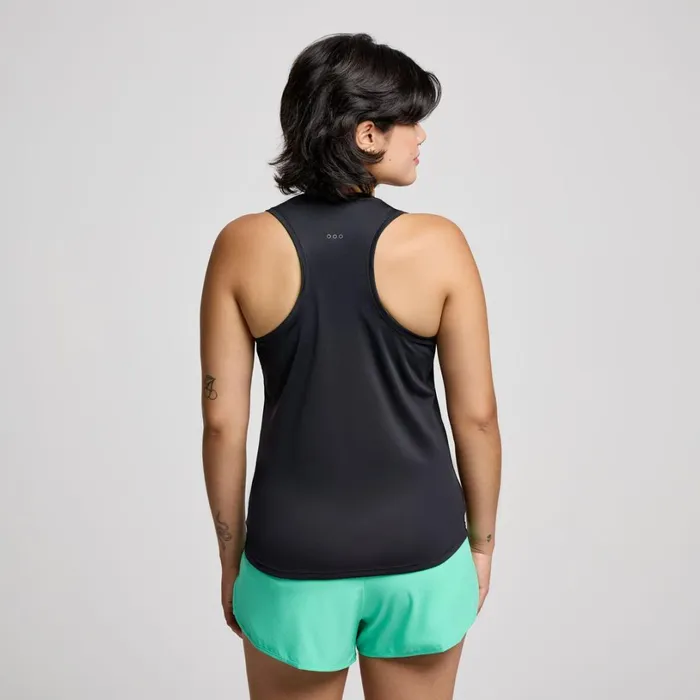 Women Saucony Tops Stopwatch Singlet Black