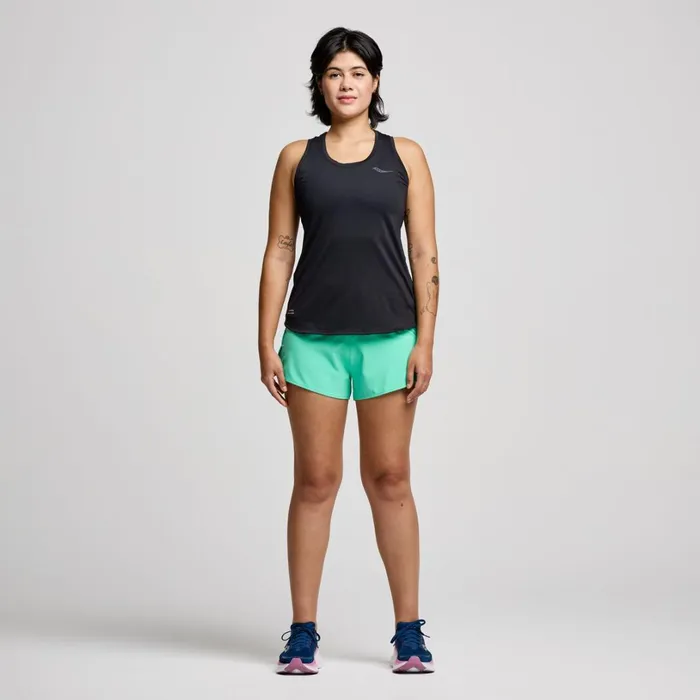 Women Saucony Tops Stopwatch Singlet Black