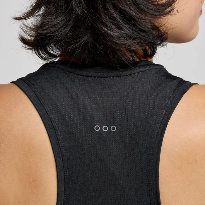 Women Saucony Tops Stopwatch Singlet Black