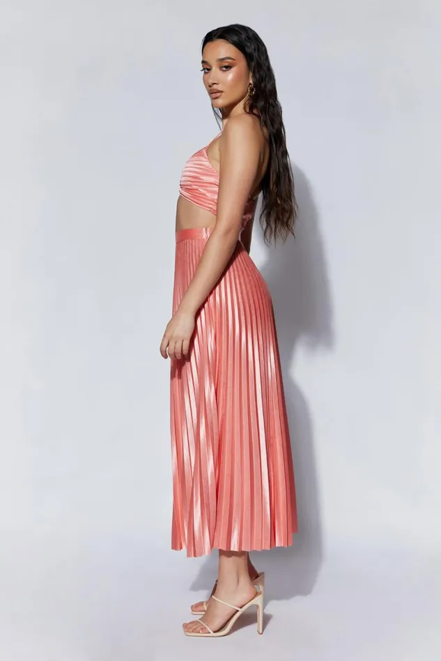 Women Shirin Pleated Halter Top 8211 Rosewater Rosewater Meshki Crop Tops Women Shirin Pleated Halter Top 8211 Rosewater Rosewater Meshki Crop Tops