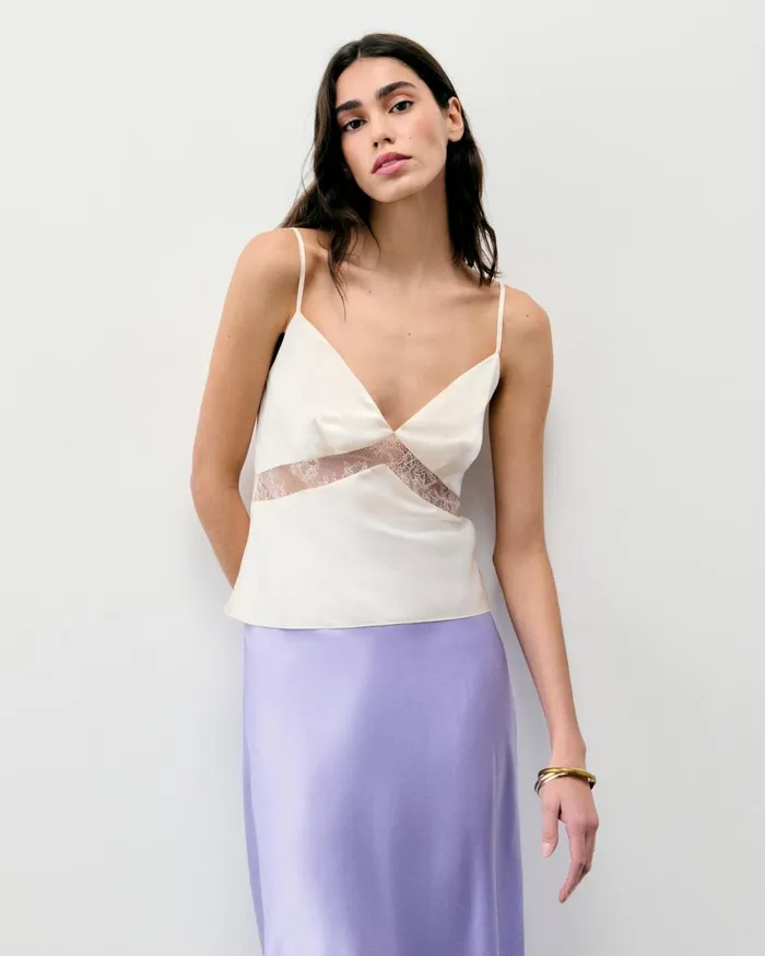 Women Shirts TShirts and Tops From Future Dallia Strap Top Champagne