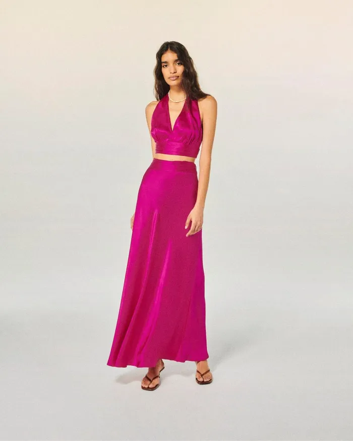 Women Shirts TShirts and Tops From Future Lenie Strap Top Rasperry Pink