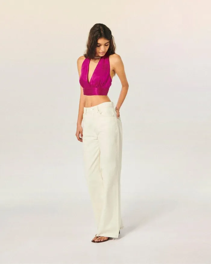 Women Shirts TShirts and Tops From Future Lenie Strap Top Rasperry Pink