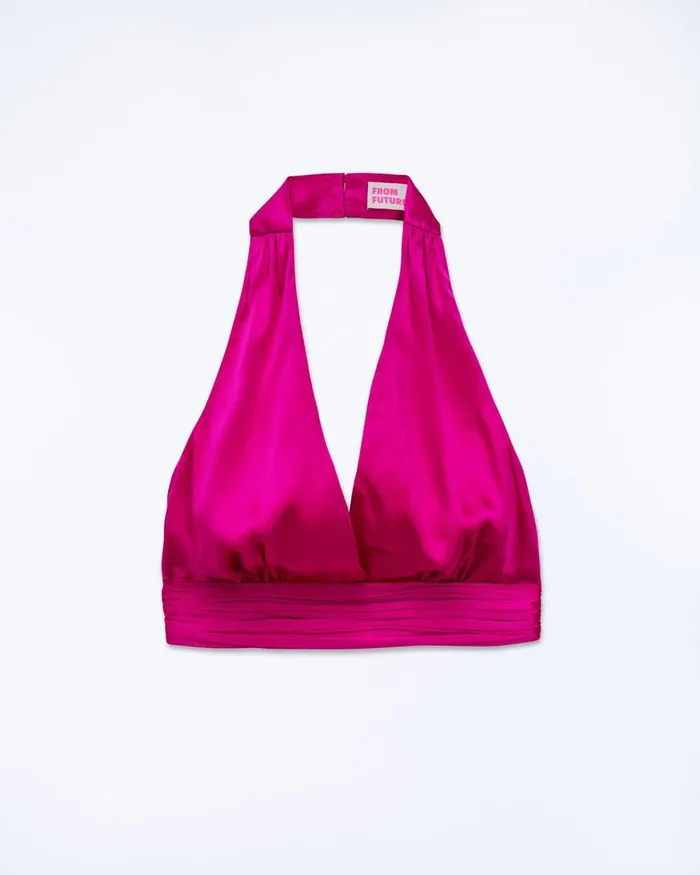 Women Shirts TShirts and Tops From Future Lenie Strap Top Rasperry Pink