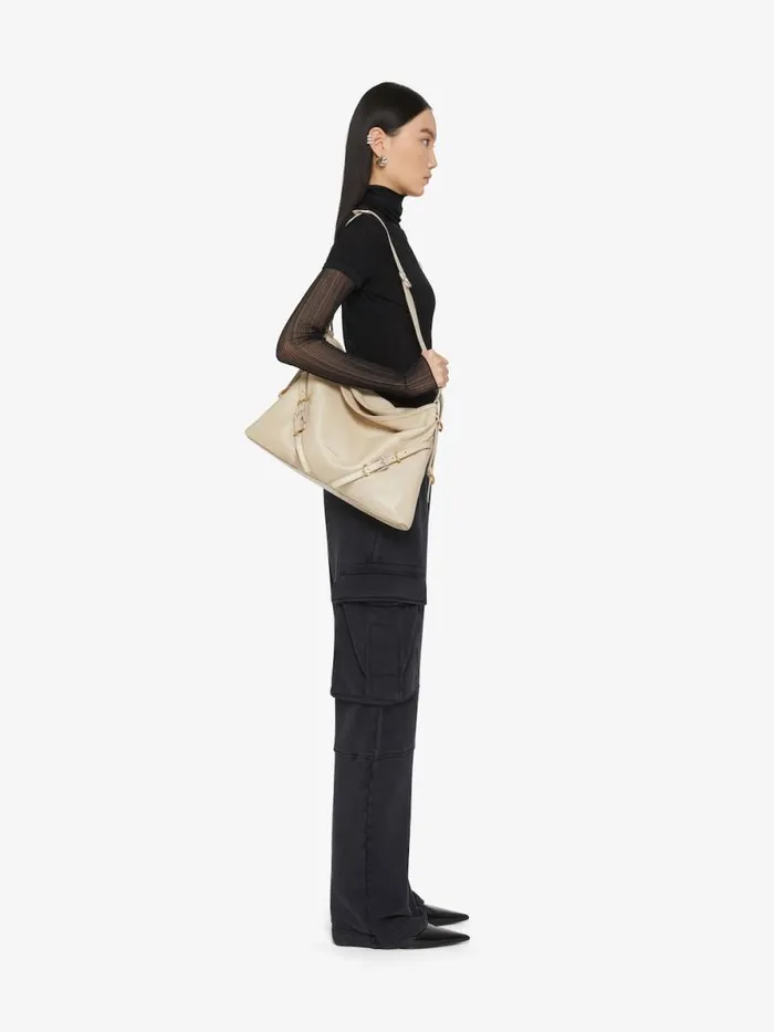 Women Shoulder Bags Givenchy Medium Voyou Bag In Leather Natural Beige Women Shoulder Bags Givenchy Medium Voyou Bag In Leather Natural Beige