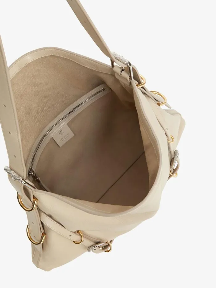 Women Shoulder Bags Givenchy Medium Voyou Bag In Leather Natural Beige Women Shoulder Bags Givenchy Medium Voyou Bag In Leather Natural Beige