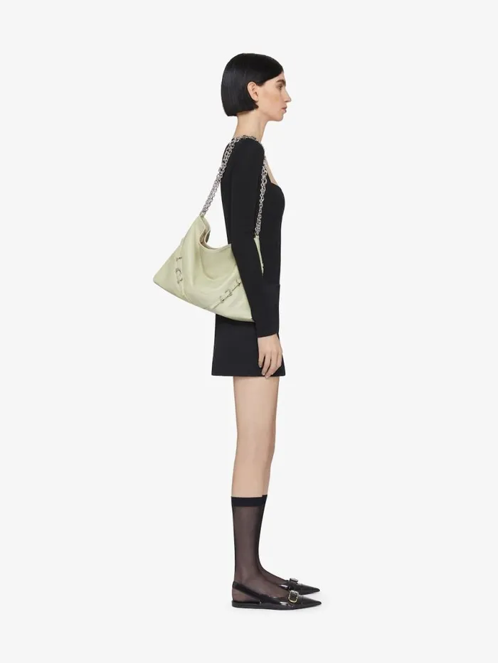 Women Shoulder Bags Givenchy Medium Voyou Chain Bag In Leather Almond Green Women Shoulder Bags Givenchy Medium Voyou Chain Bag In Leather Almond Green