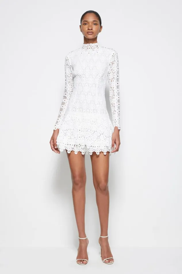 Women Signature Joy Mini Dress White Jonathan Simkhai Dresses and Jumpsuits