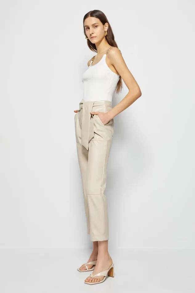 Women Signature Tessa Pant Egret Jonathan Simkhai Pants and Bottoms
