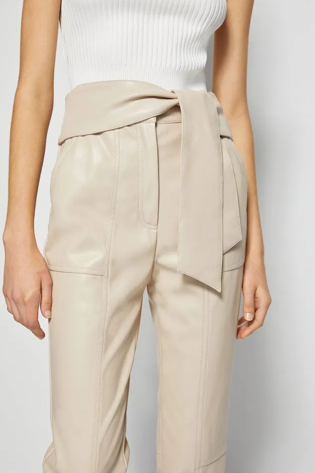 Women Signature Tessa Pant Egret Jonathan Simkhai Pants and Bottoms