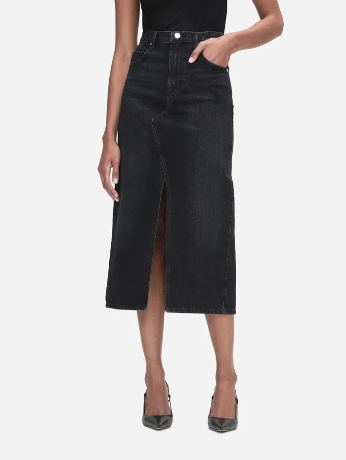Women Skirts and Shorts FRAME The Midaxi Skirt Angled Seam 8212 Inkwell Women Skirts and Shorts FRAME The Midaxi Skirt Angled Seam 8212 Inkwell
