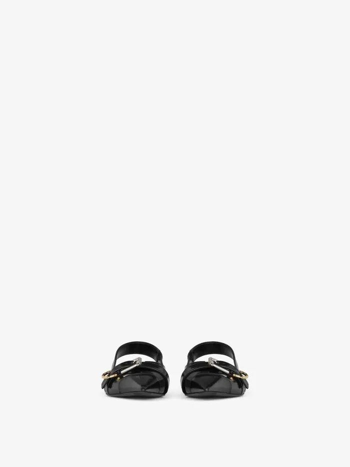 Women Slides and Sandals Givenchy Voyou Flat Slingbacks In Leather Black Women Slides and Sandals Givenchy Voyou Flat Slingbacks In Leather Black