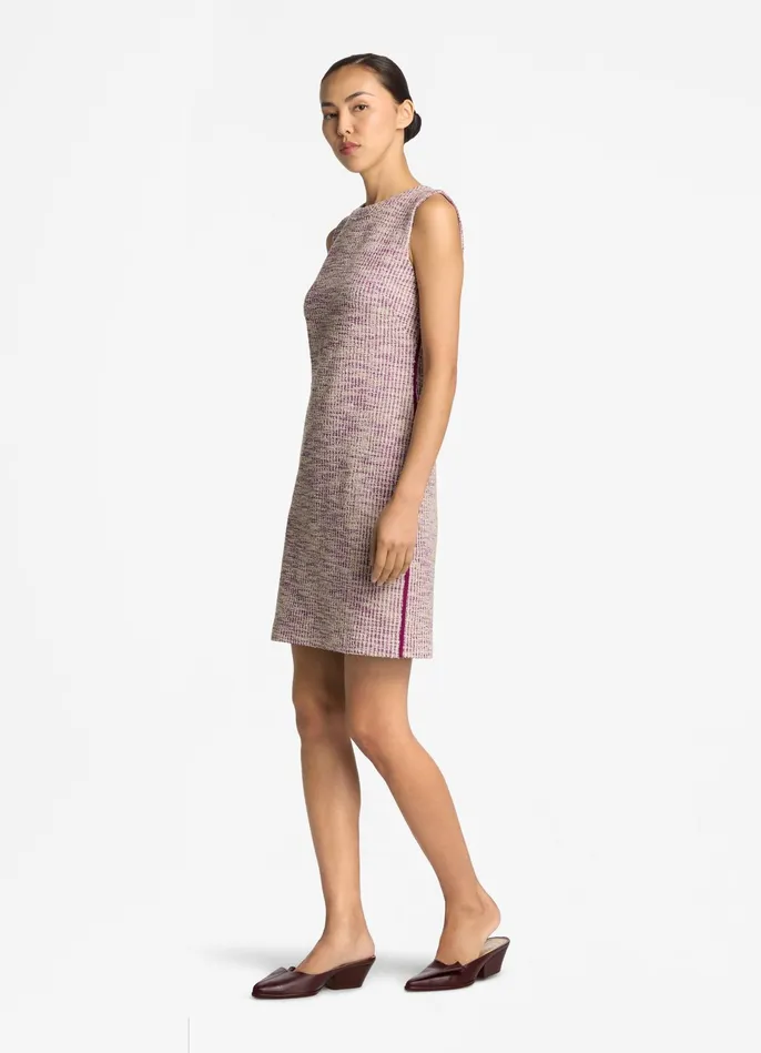 Women Slub Moulin Knit Dress Amethystecru Multi St John Knitwear Women Slub Moulin Knit Dress Amethystecru Multi St John Knitwear