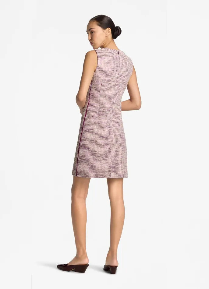 Women Slub Moulin Knit Dress Amethystecru Multi St John Knitwear Women Slub Moulin Knit Dress Amethystecru Multi St John Knitwear