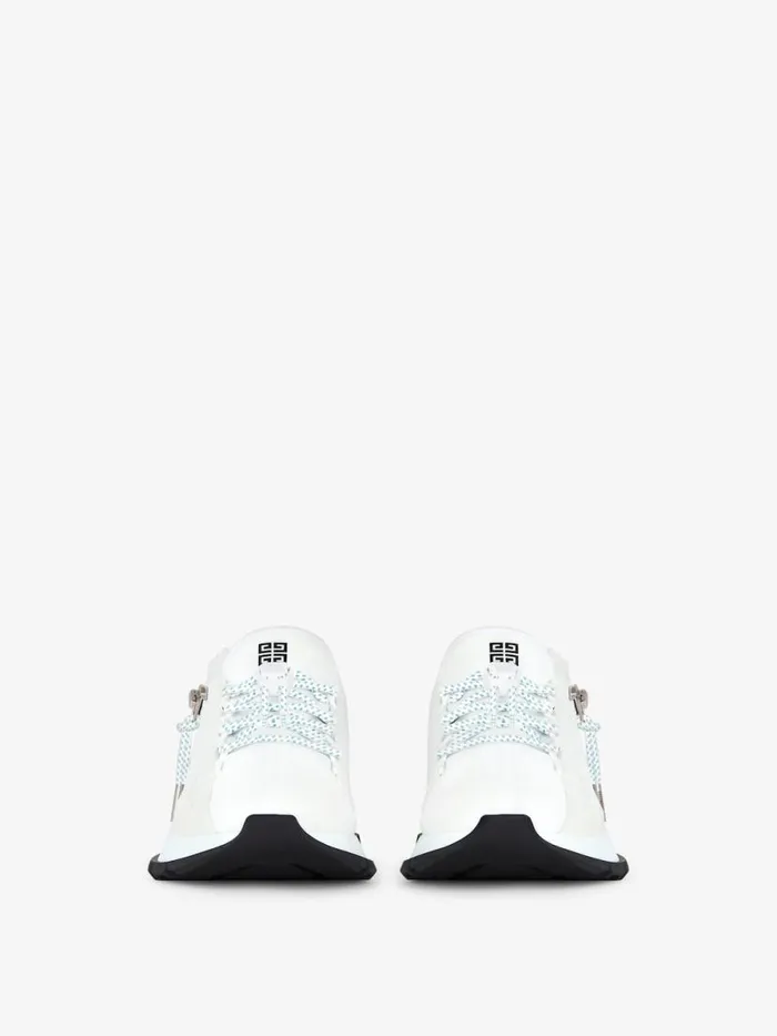 Women Sneakers Givenchy Spectre Runner Sneakers In Synthetic Fiber With Zip Whiteblue
