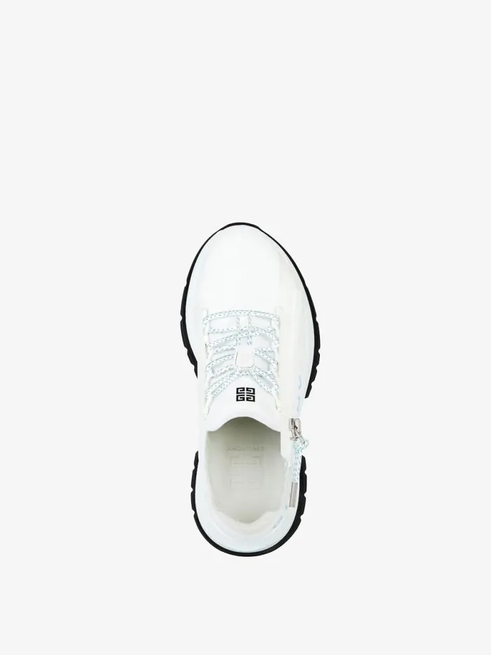 Women Sneakers Givenchy Spectre Runner Sneakers In Synthetic Fiber With Zip Whiteblue