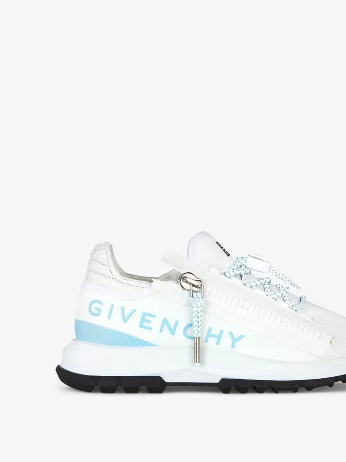 Women Sneakers Givenchy Spectre Runner Sneakers In Synthetic Fiber With Zip Whiteblue