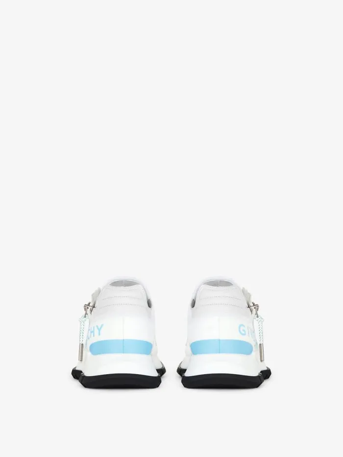 Women Sneakers Givenchy Spectre Runner Sneakers In Synthetic Fiber With Zip Whiteblue