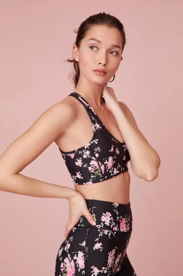 Women Solange Floral Sports Bra Aurora Nights LoveShackFancy Active Women Solange Floral Sports Bra Aurora Nights LoveShackFancy Active