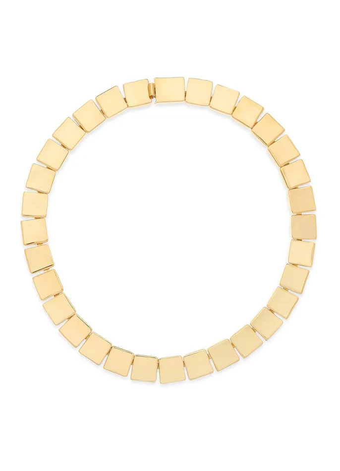 Women Solid Geo Necklace Gold St John Jewelry