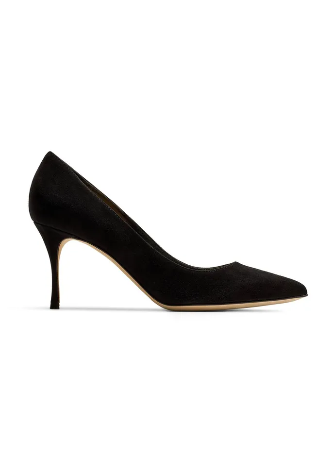 Women Suede Pump Black St John Handbags and Shoes