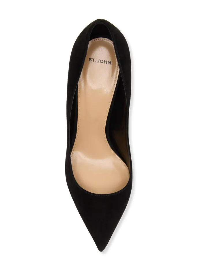 Women Suede Pump Black St John Handbags and Shoes Women Suede Pump Black St John Handbags and Shoes