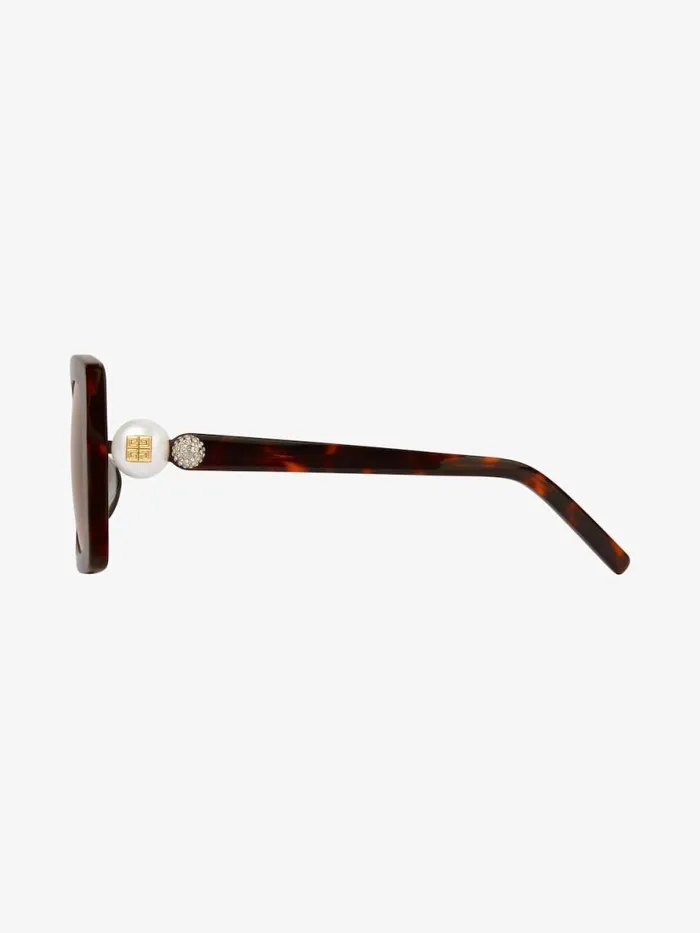 Women Sunglasses Givenchy 4G Pearl Sunglasses In Acetate With Crystals Dark Havanna Women Sunglasses Givenchy 4G Pearl Sunglasses In Acetate With Crystals Dark Havanna