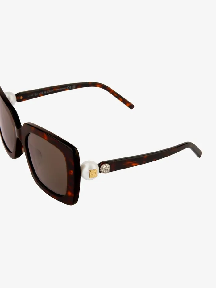 Women Sunglasses Givenchy 4G Pearl Sunglasses In Acetate With Crystals Dark Havanna Women Sunglasses Givenchy 4G Pearl Sunglasses In Acetate With Crystals Dark Havanna