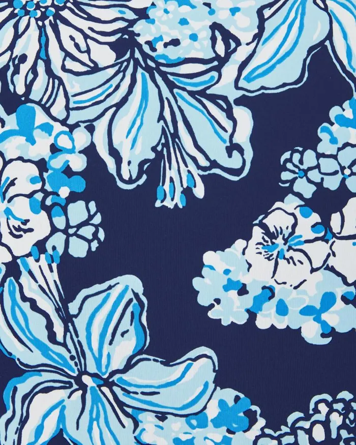 Women Swim Lilly Pulitzer Johana CoverUp Low Tide Navy Bouquet All Day