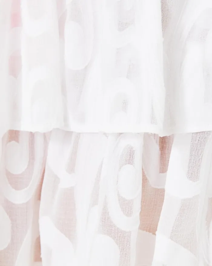 Women Swim Lilly Pulitzer Tahlia Skirt CoverUp Resort White Poly Crepe Swirl Clip