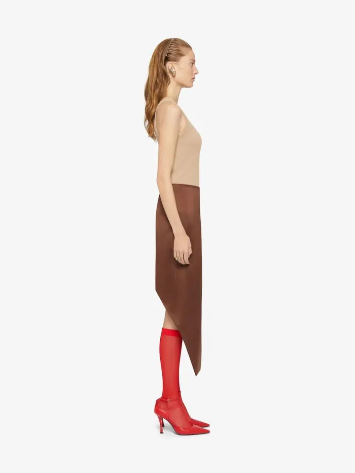 Women TShirts Givenchy Slim Fit Tank Top In Cotton With 4G Detail Beige Cappuccino