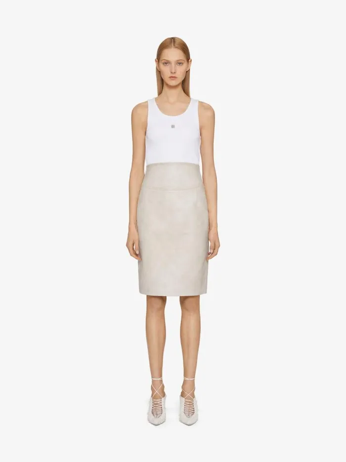 Women TShirts Givenchy Slim Fit Tank Top In Cotton With 4G Detail White